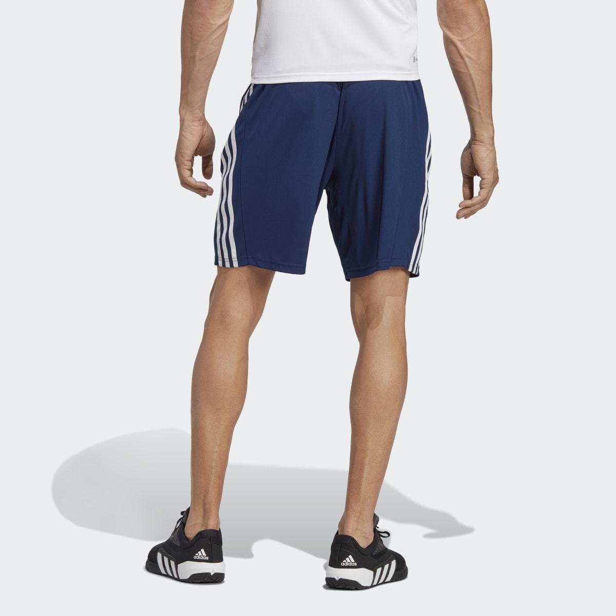 Calções de Homem Train Essentials Piqué Training 3 Faixas Azul-2