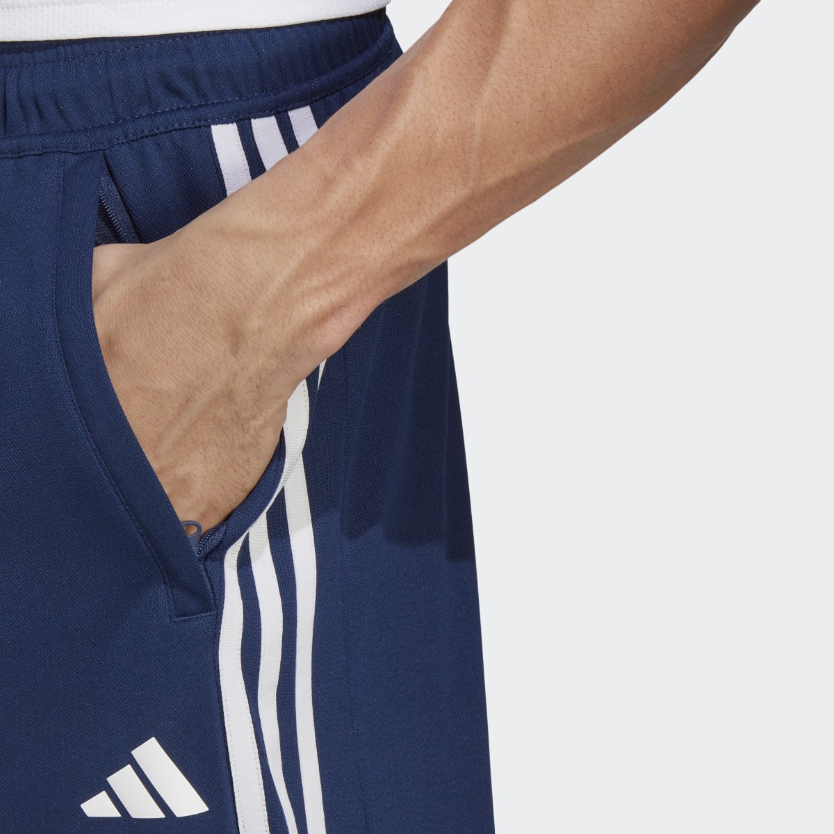 Calções de Homem Train Essentials Piqué Training 3 Faixas Azul-3
