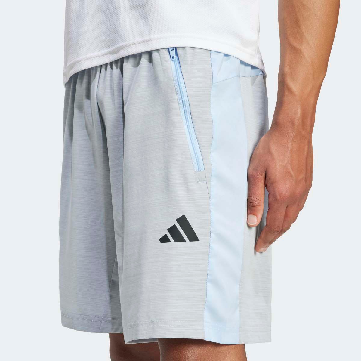 Calções de Homem Train Essentials Woven Mélange Azul-4