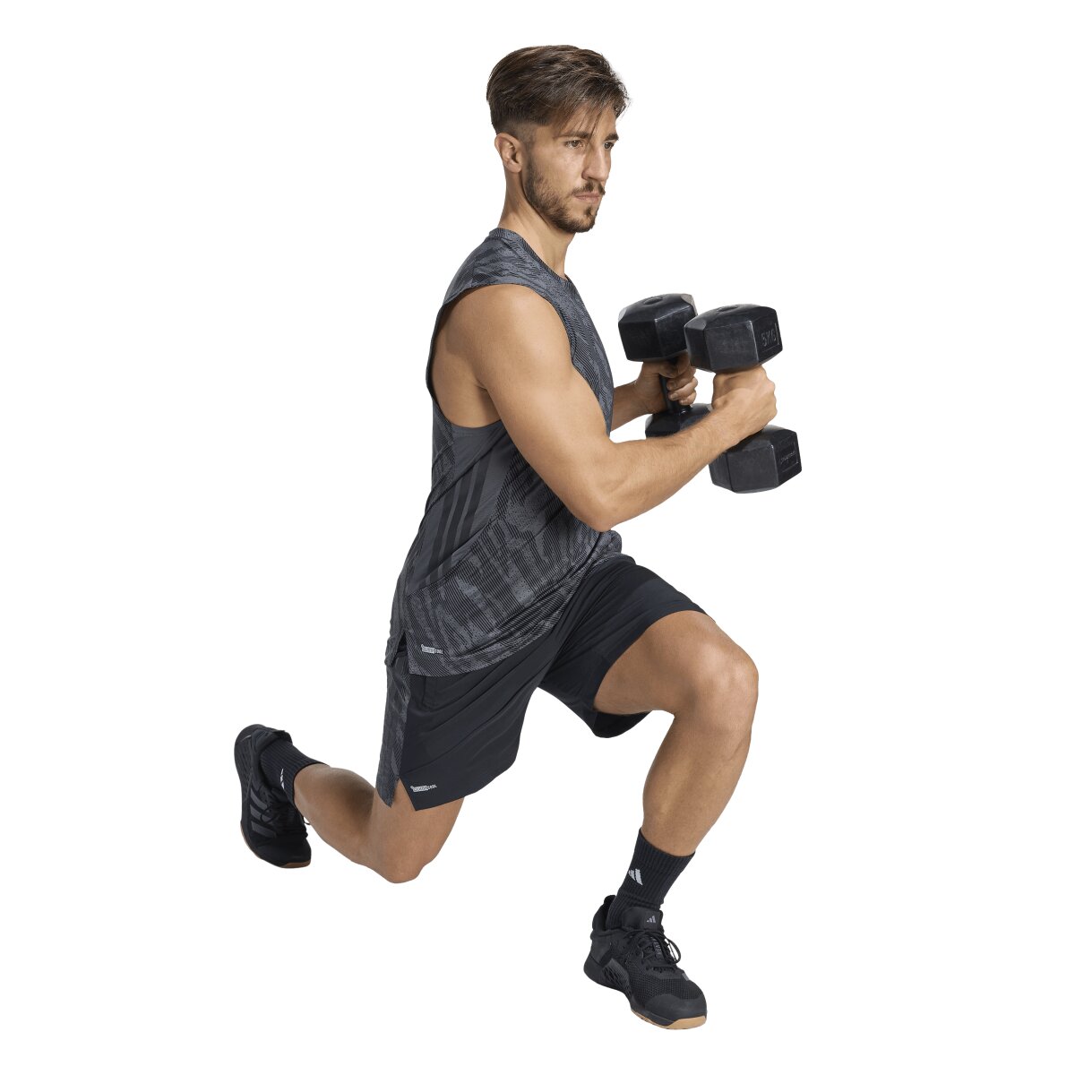 Calções de Homem Workout Essentials Plus Preto-4