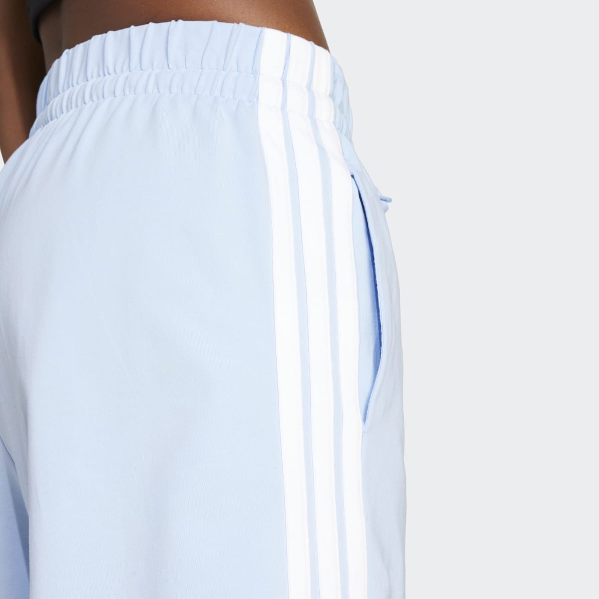 Calções de Mulher Essentials Cotton 3 Faixas Azul-3