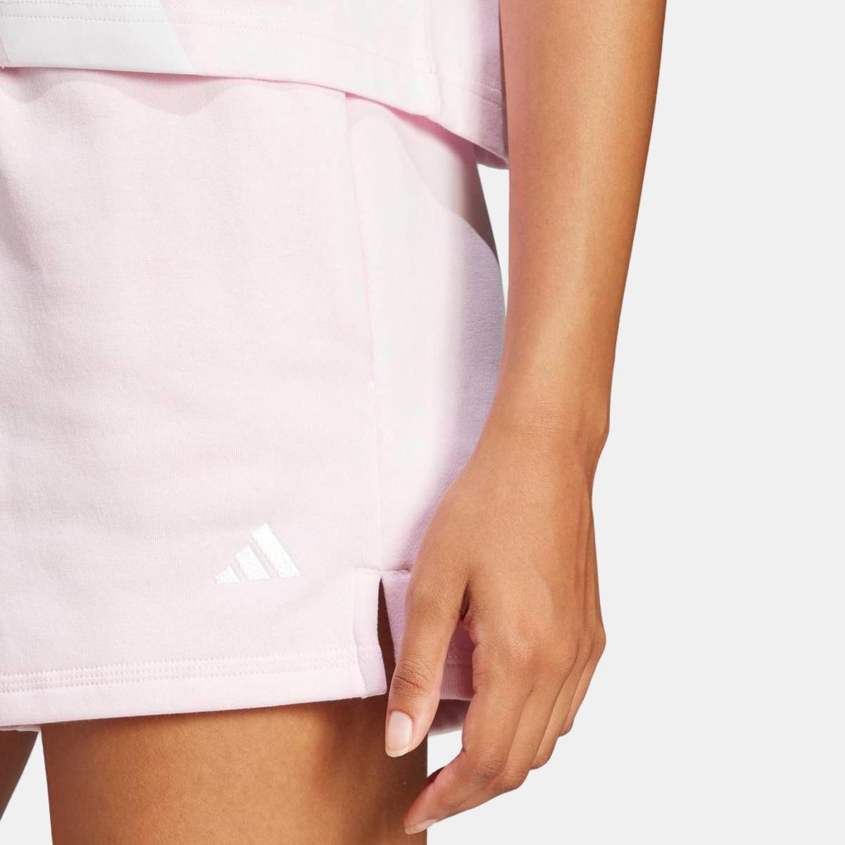 Calções de Mulher Essentials Small Logo Feel Cozy Rosa-4