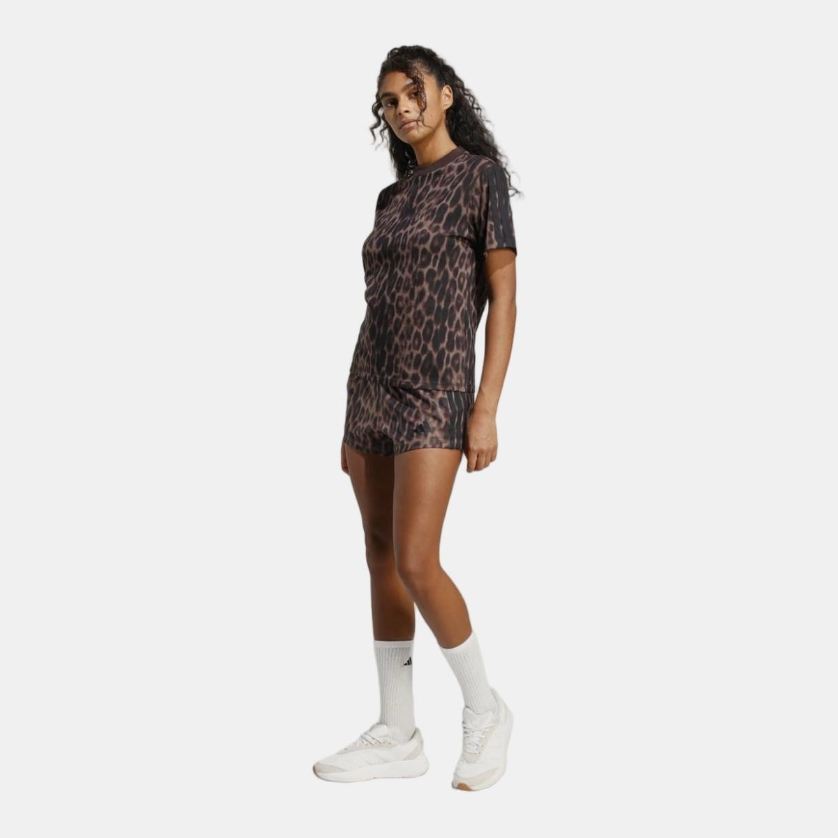 Calções de Mulher Seasonal Essentials 3 Stripes Estampado-3