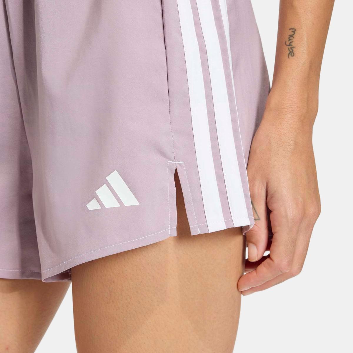 Calções de Mulher Essentials 3 Stripes Violeta-4