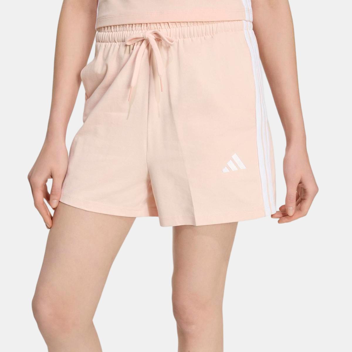 Calções de Mulher Essentials Cotton 3 Faixas Rosa-4