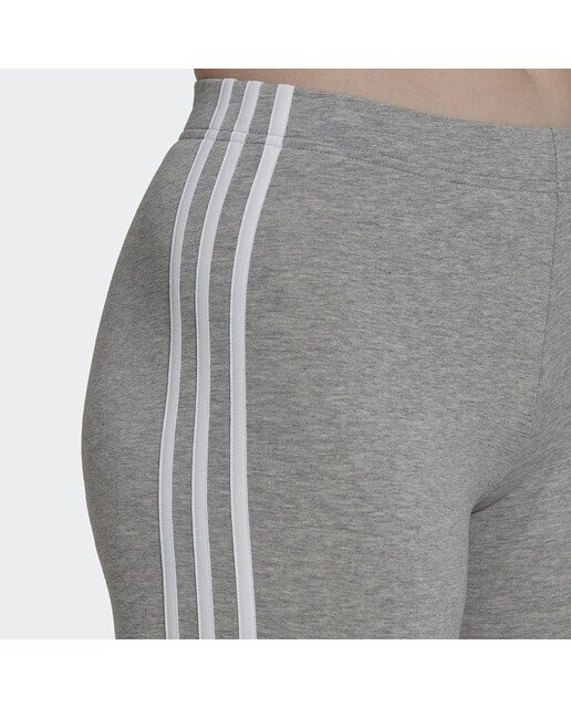 Leggings Curtas de Mulher Essentials 3 Faixas Cinzento-3