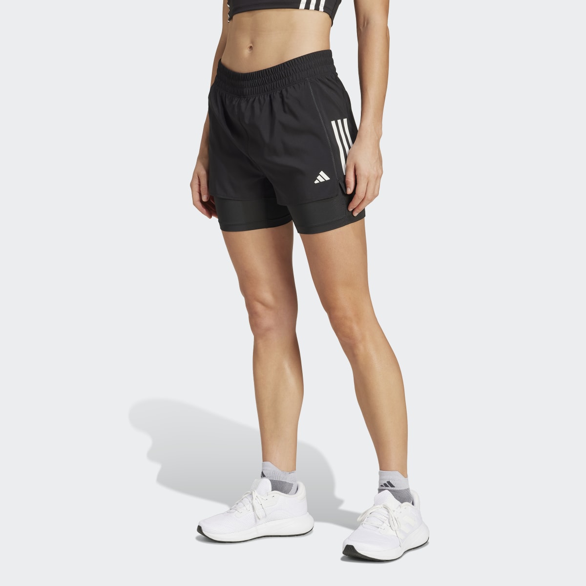 Calções de Mulher Own the Run Climacool 2-in-1 Preto-1