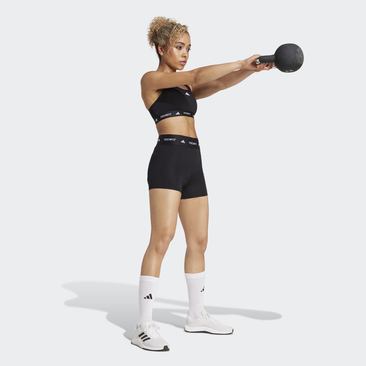 Leggings Tipo Calções de Mulher Techfit Stay In Play Preto-4