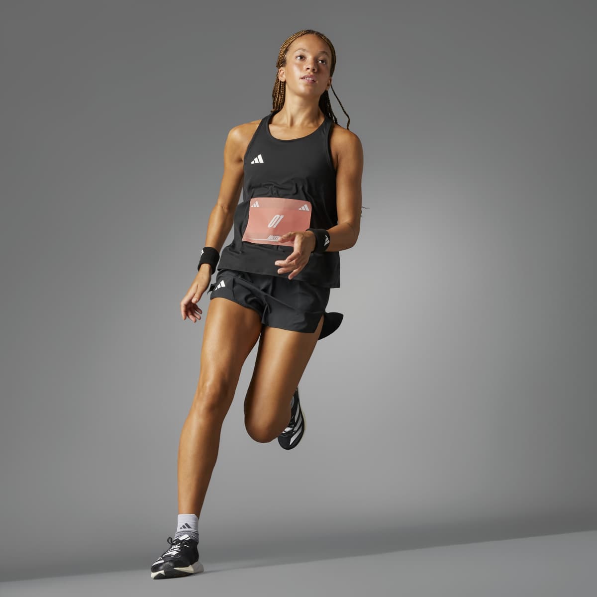 Calções de Mulher Adizero Essentials Preto-3