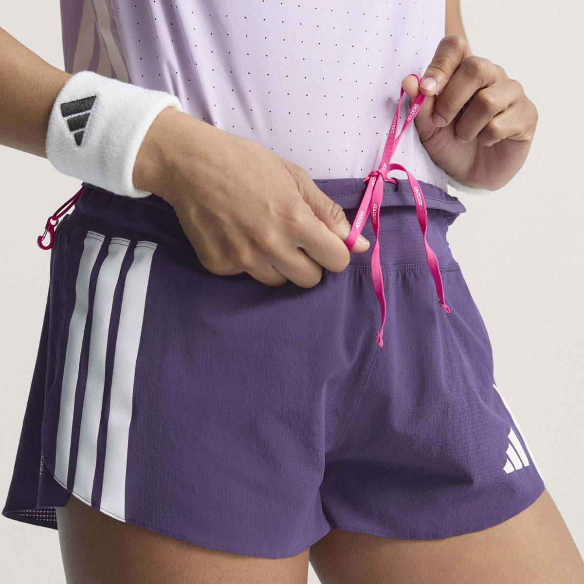 Pantalón corto de mujer Adizero Train For Races adidas - Violeta Violeta-9