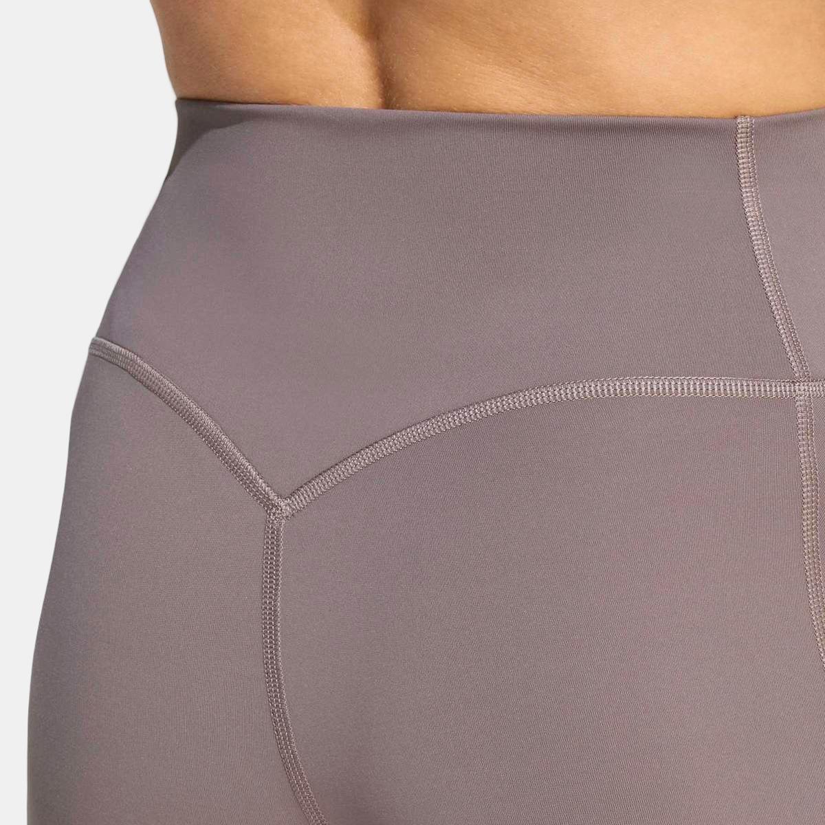 Leggings Tipo Calções de Mulher Optime 3 Stripes Castanho-6