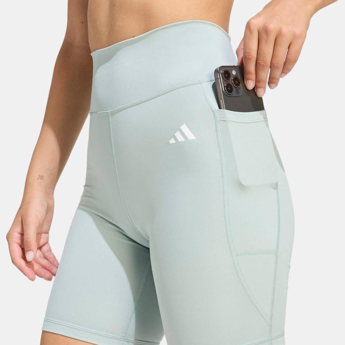 Mallas cortas de mujer 17 cm Optimé Essentials adidas - Verde Verde-6