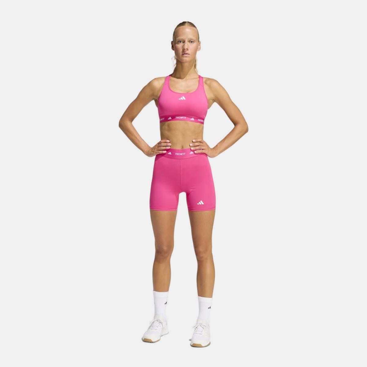 Leggings Tipo Calções de Mulher TECHFIT Rosa-4