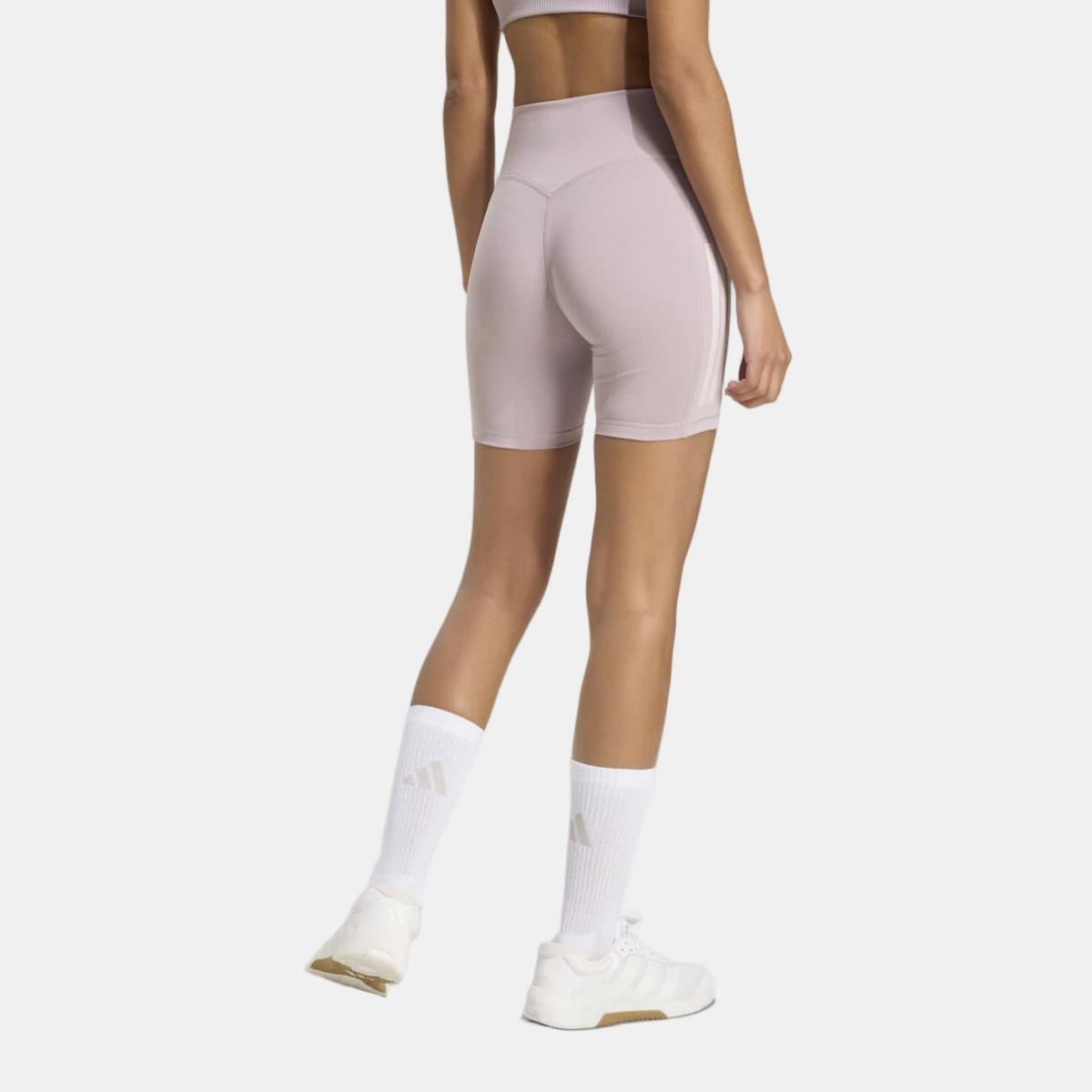 Leggings Tipo Calções de Mulher Optime 3 Stripes Violeta-2