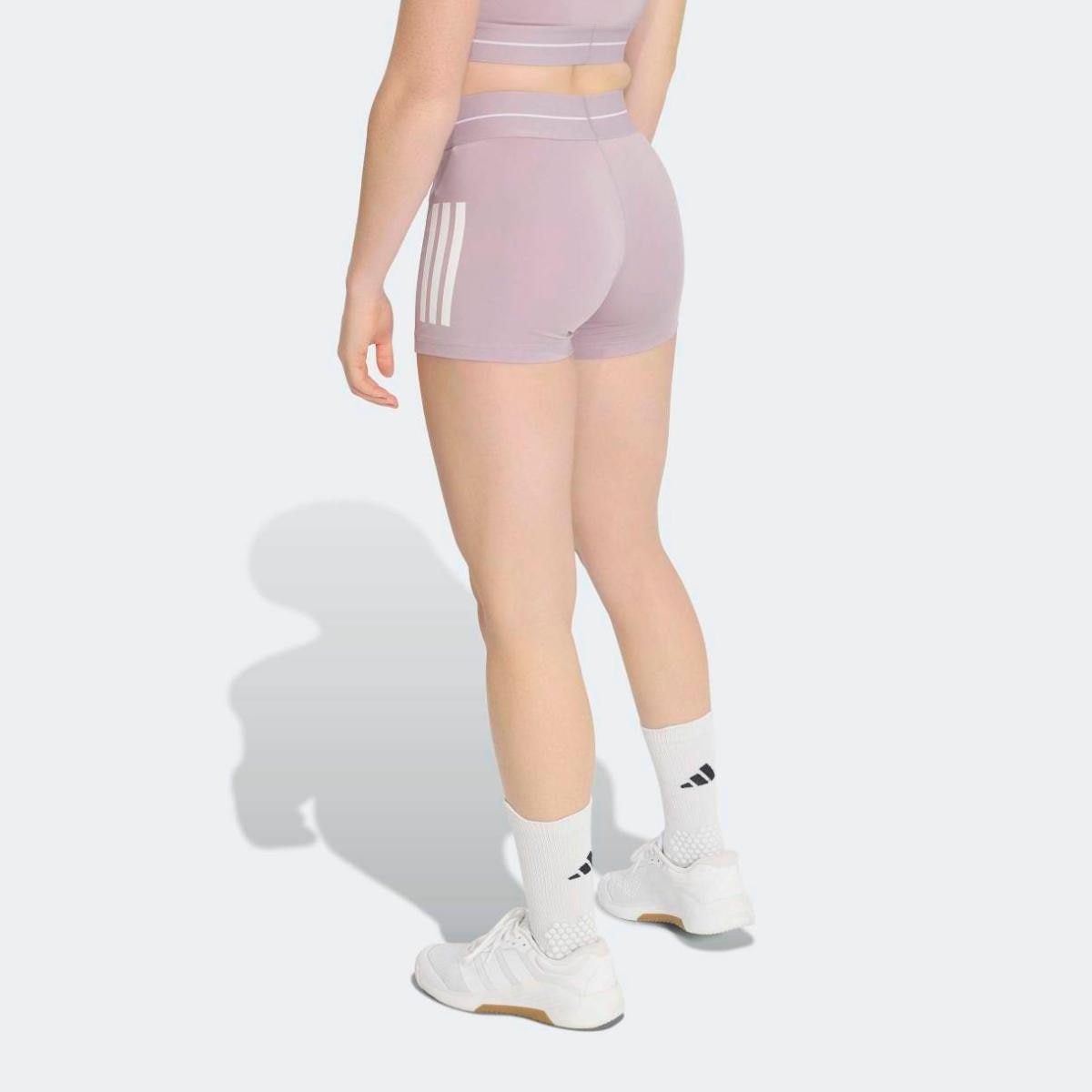 Leggings Tipo Calções de Mulher Hyperglam 3 Stripes Violeta-2