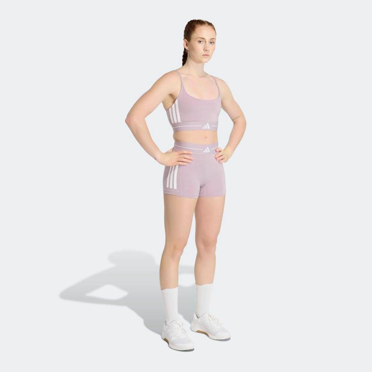 Leggings Tipo Calções de Mulher Hyperglam 3 Stripes Violeta-4