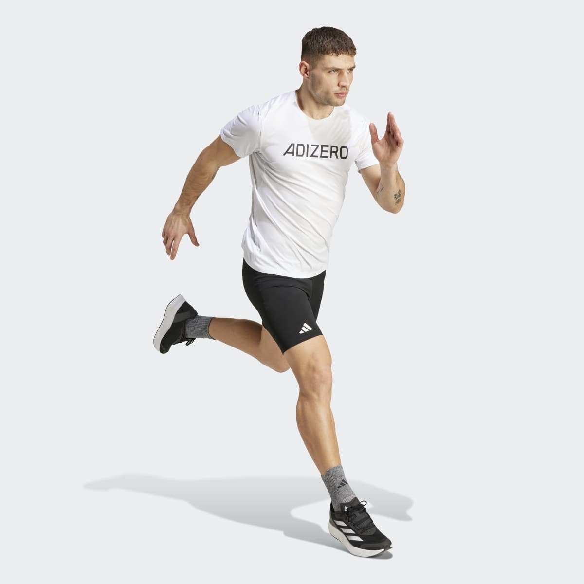 Leggings Tipo Calções de Homem Adizero Essentials Running Preto-5