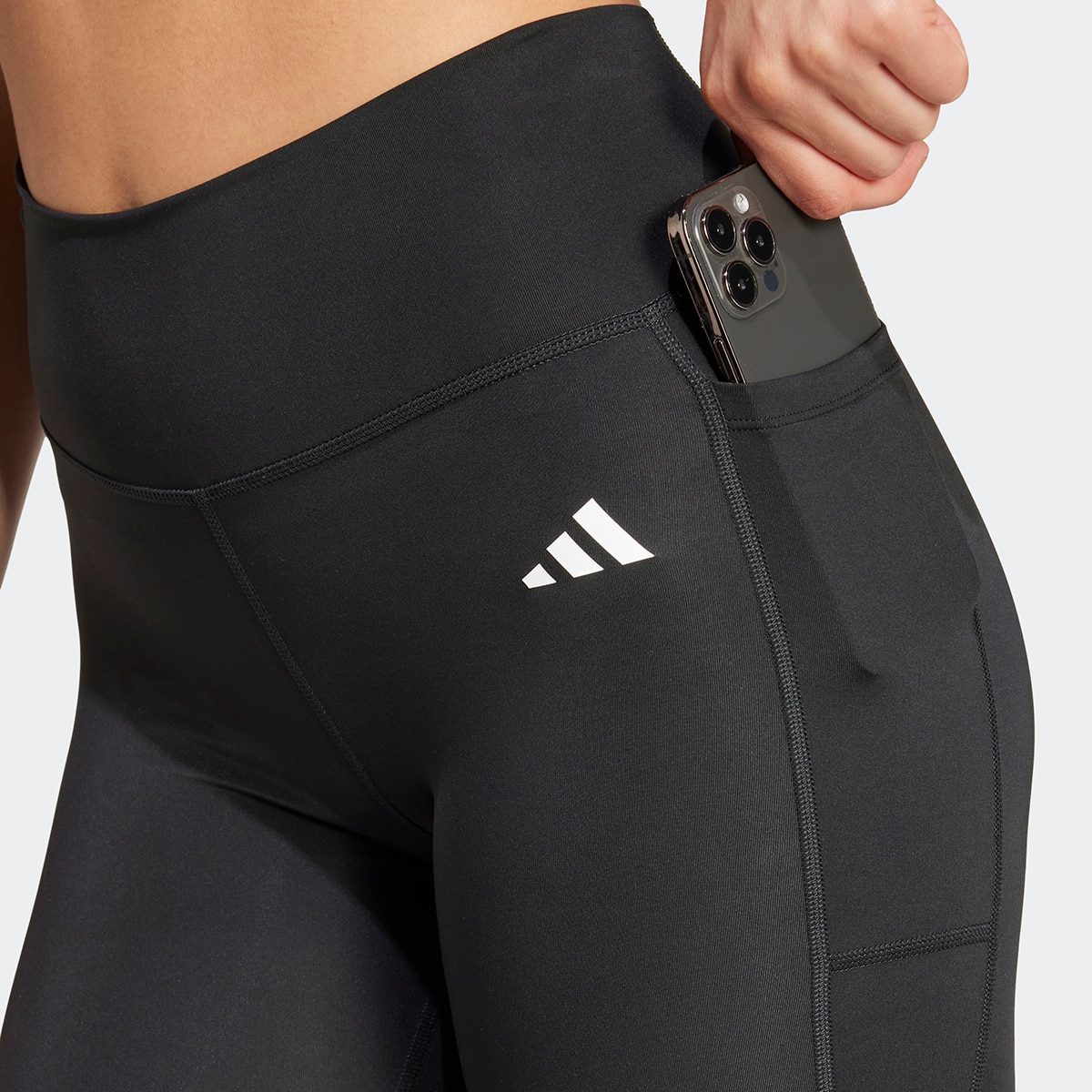 Leggings de Mulher Optime Essentials Stash Pocket Preto-3