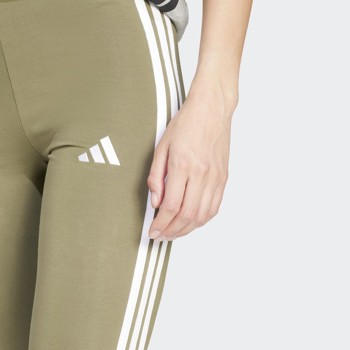 Leggings de Mulher Essentials Cotton 3 Faixas Verde-3