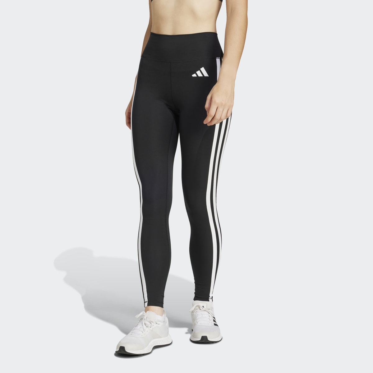 Leggings 7/8 de Mulher Optime Essentials 3 Faixas Preto-1