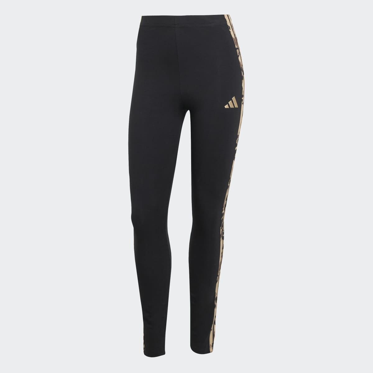 Leggings de Mulher 3 Faixas com Animal Print Preto-6