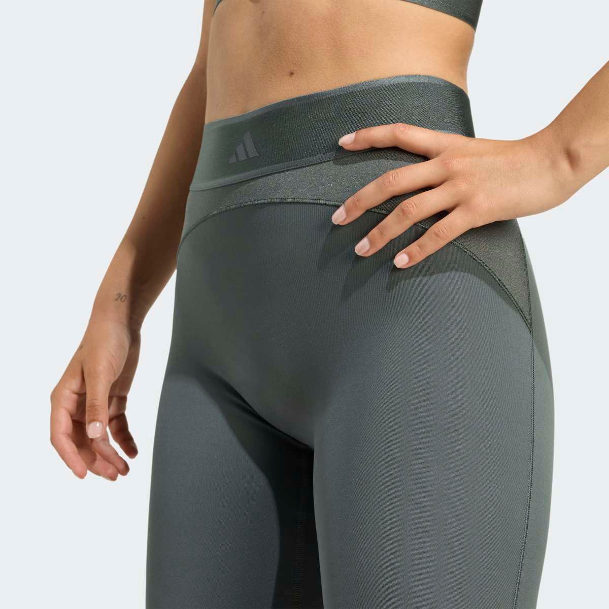 Leggings de mulher adidas Cinzento-4