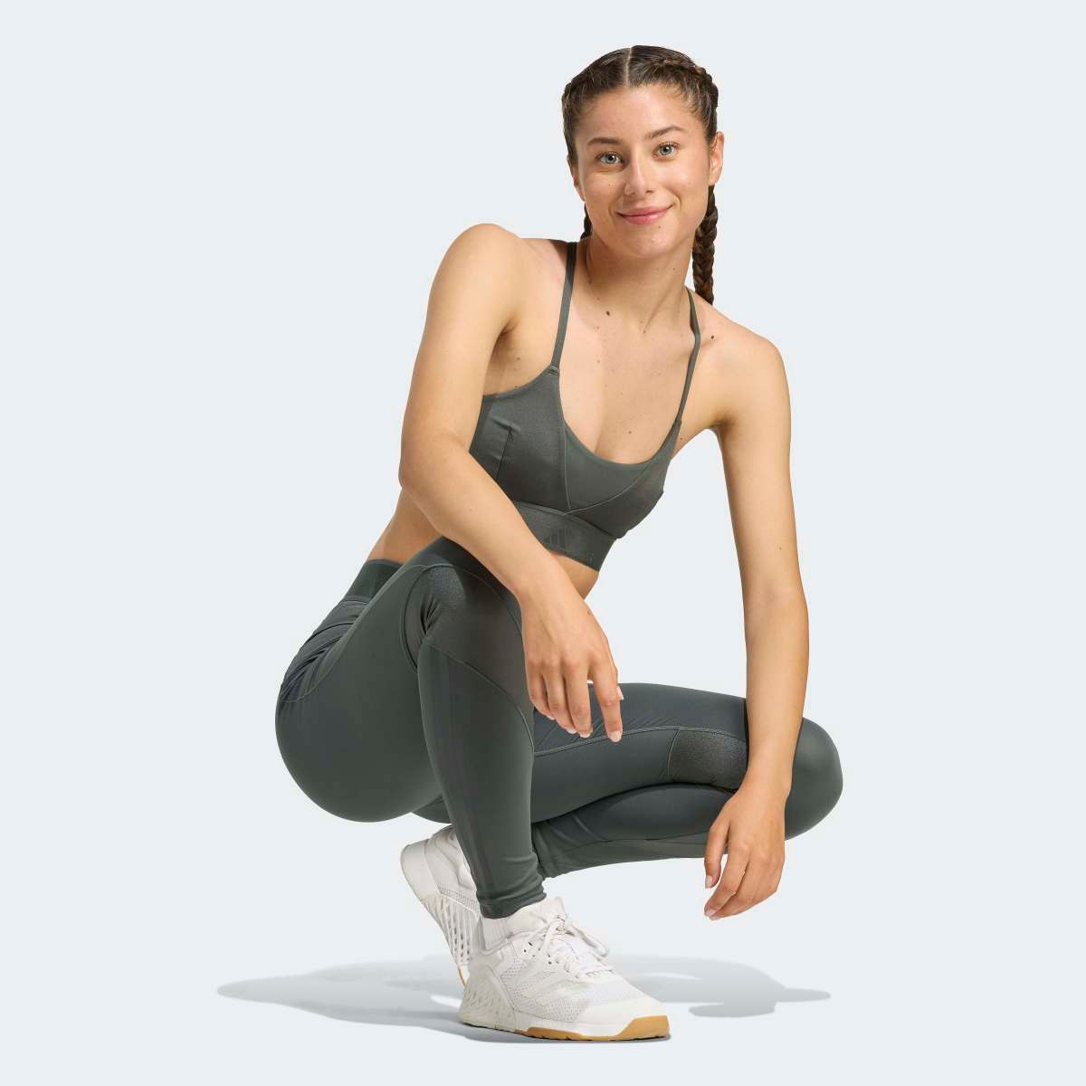 Leggings de mulher adidas Cinzento-5