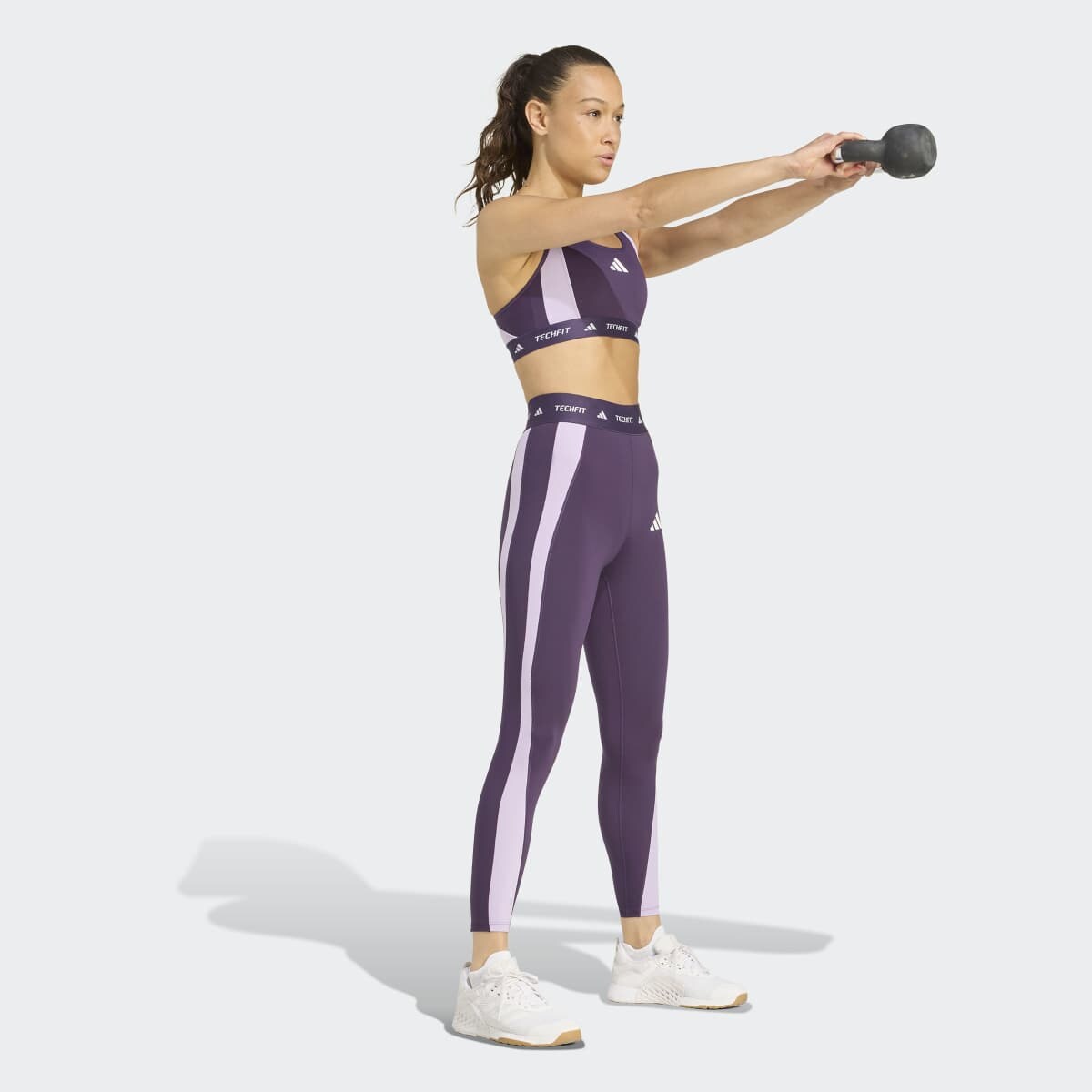 Leggings de Mulher 7/8 Techfit Colorblock Roxo-4