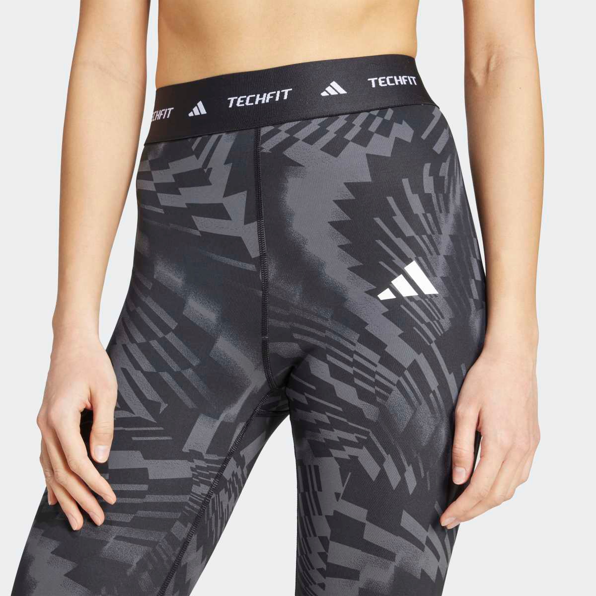 Leggings de Mulher Techfit Printed 7/8 Cinzento-3
