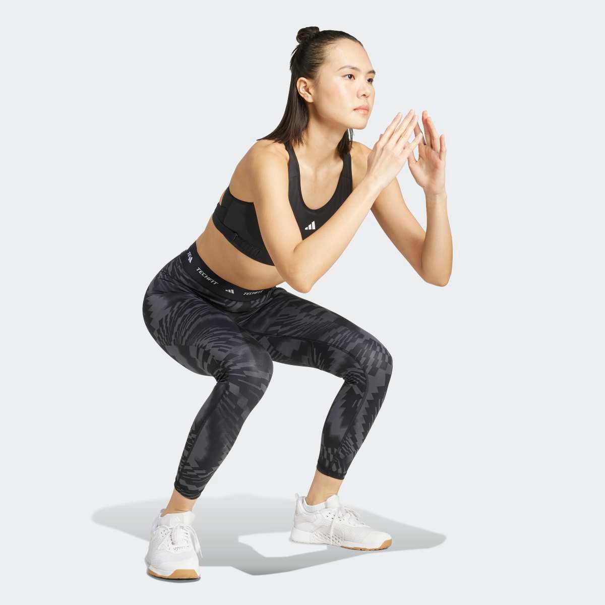 Leggings de Mulher Techfit Printed 7/8 Cinzento-5