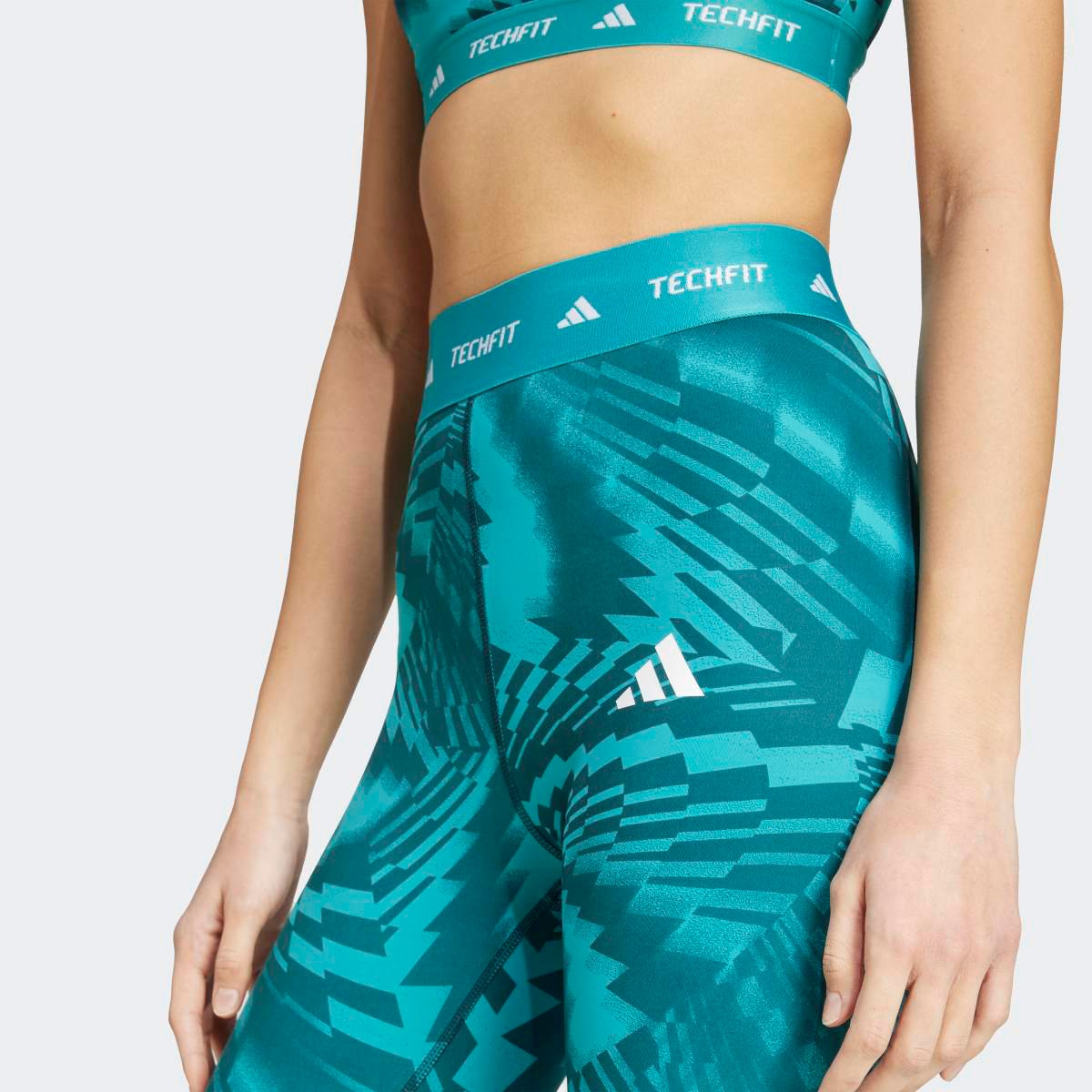 Leggings de Mulher Techfit Printed 7/8 Verde-3