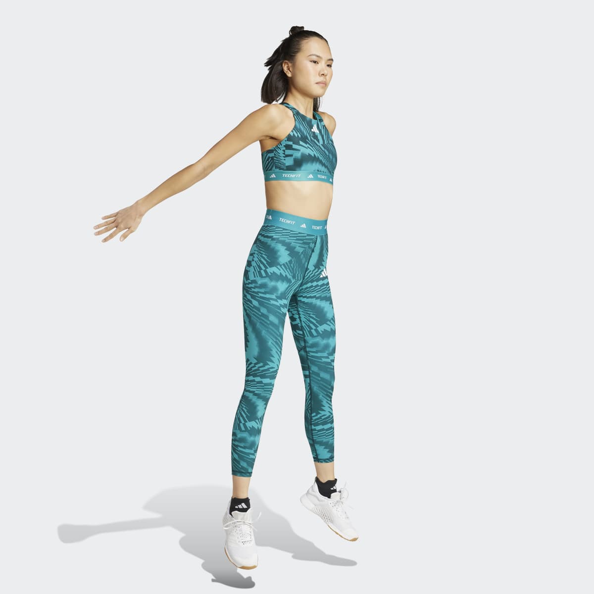 Leggings de Mulher Techfit Printed 7/8 Verde-5