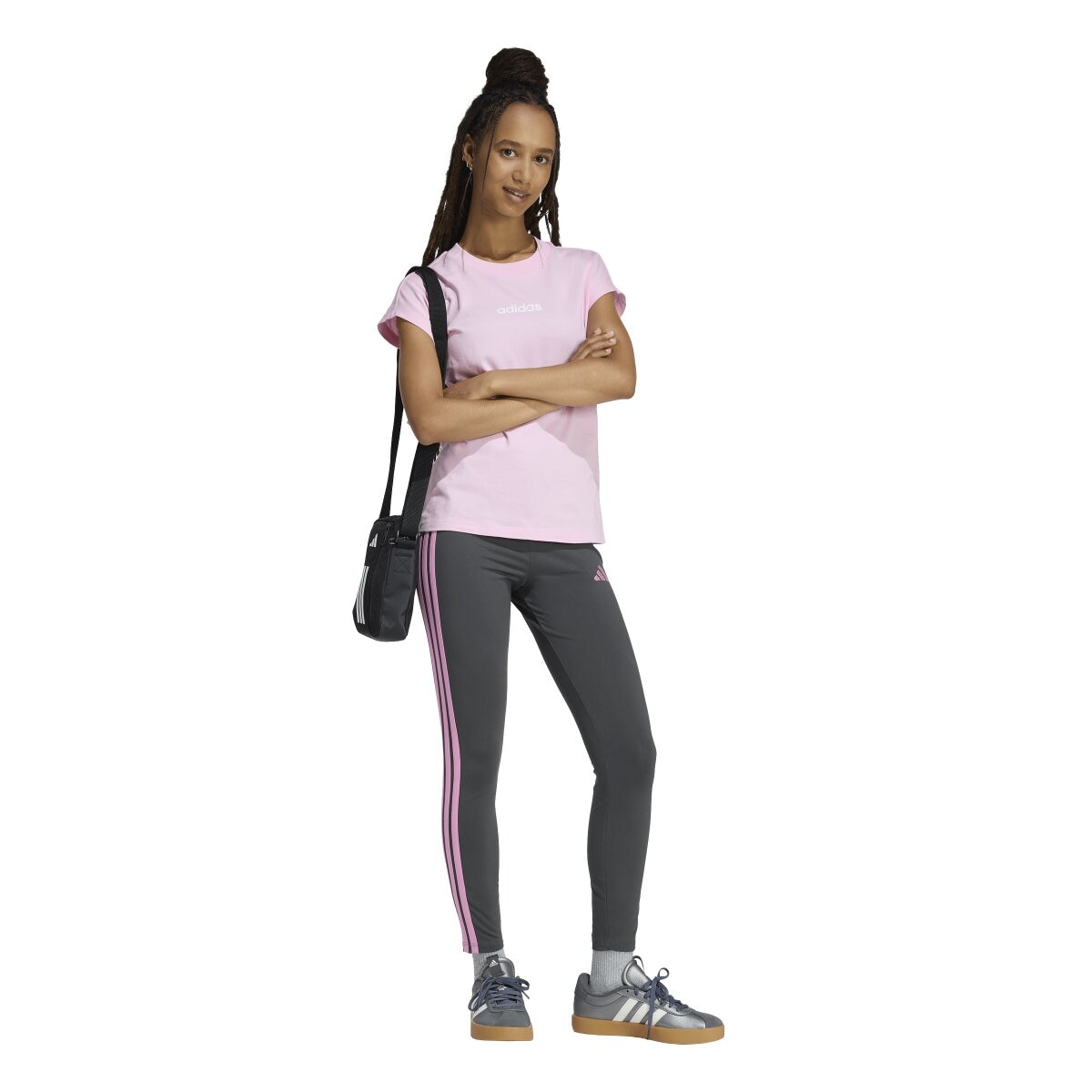 Leggings de Mulher Essentials Cinzento-3