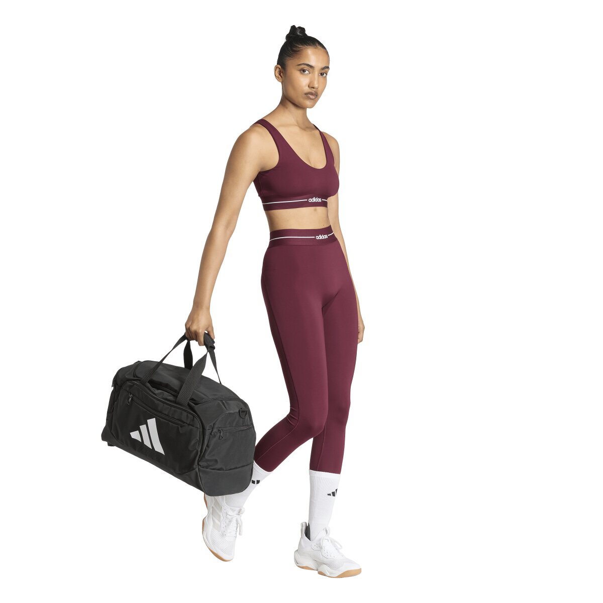 Leggings de Mulher Workout Essentials Plus Bordeaux-4
