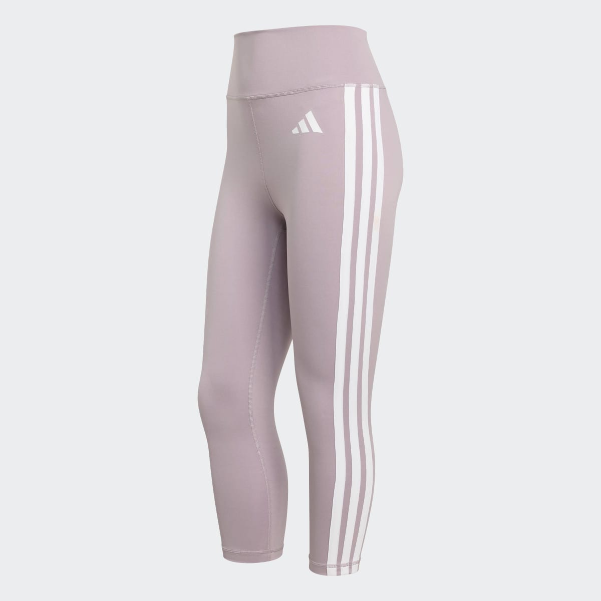Leggings de Mulher 3/4 Optime Essentials 3 Stripes Violeta-6