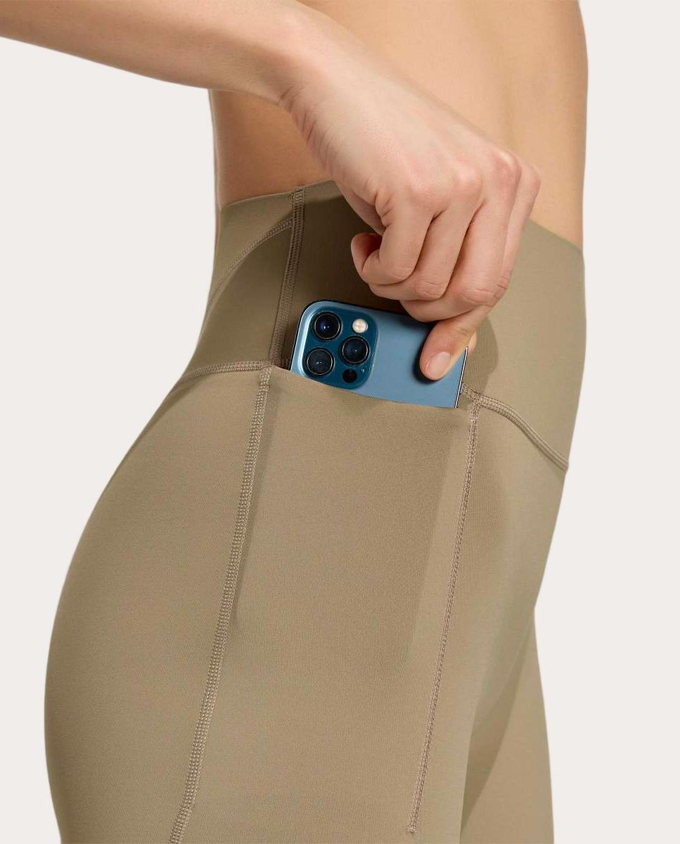 Leggings de Mulher Power Bege-5