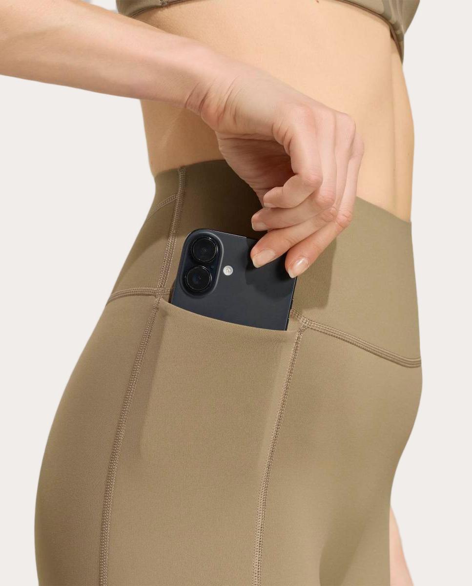 Leggings de Mulher Power Bege-4