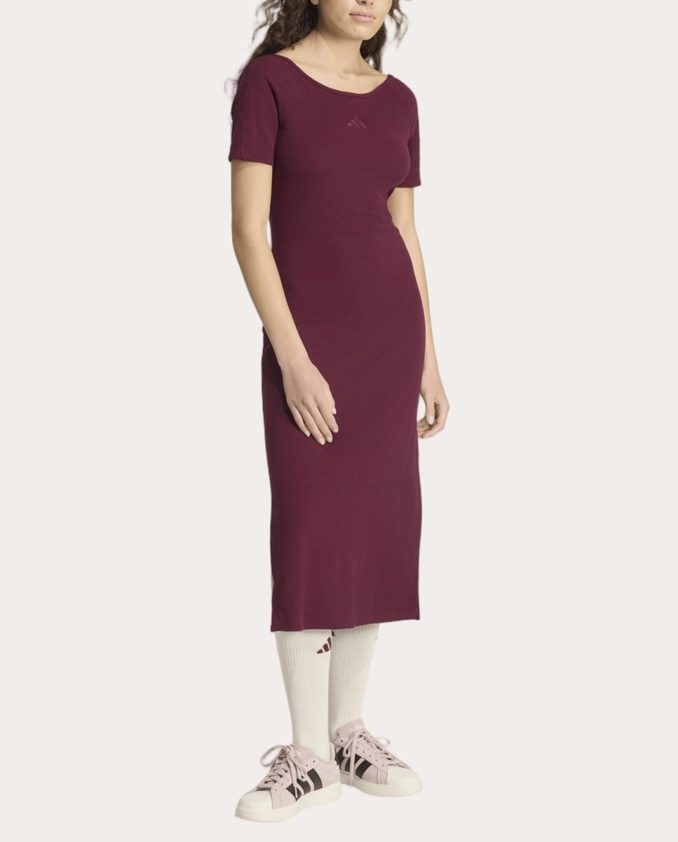 Vestidos de Casual de Mujer W AK SL RIB DRE Adidas - Rojo Rojo-1