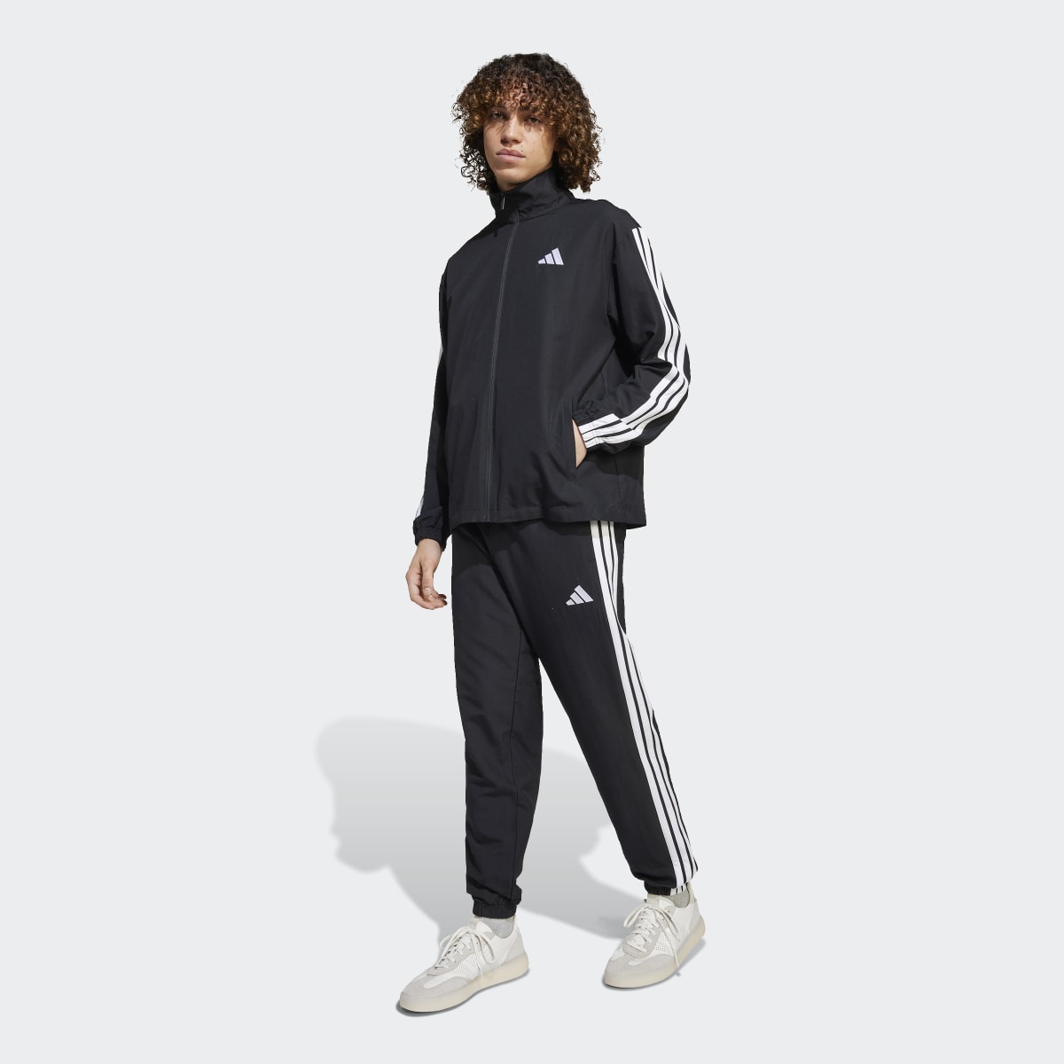 Fato de Treino de Homem Sportswear Basic Woven 3 Faixas Preto-1