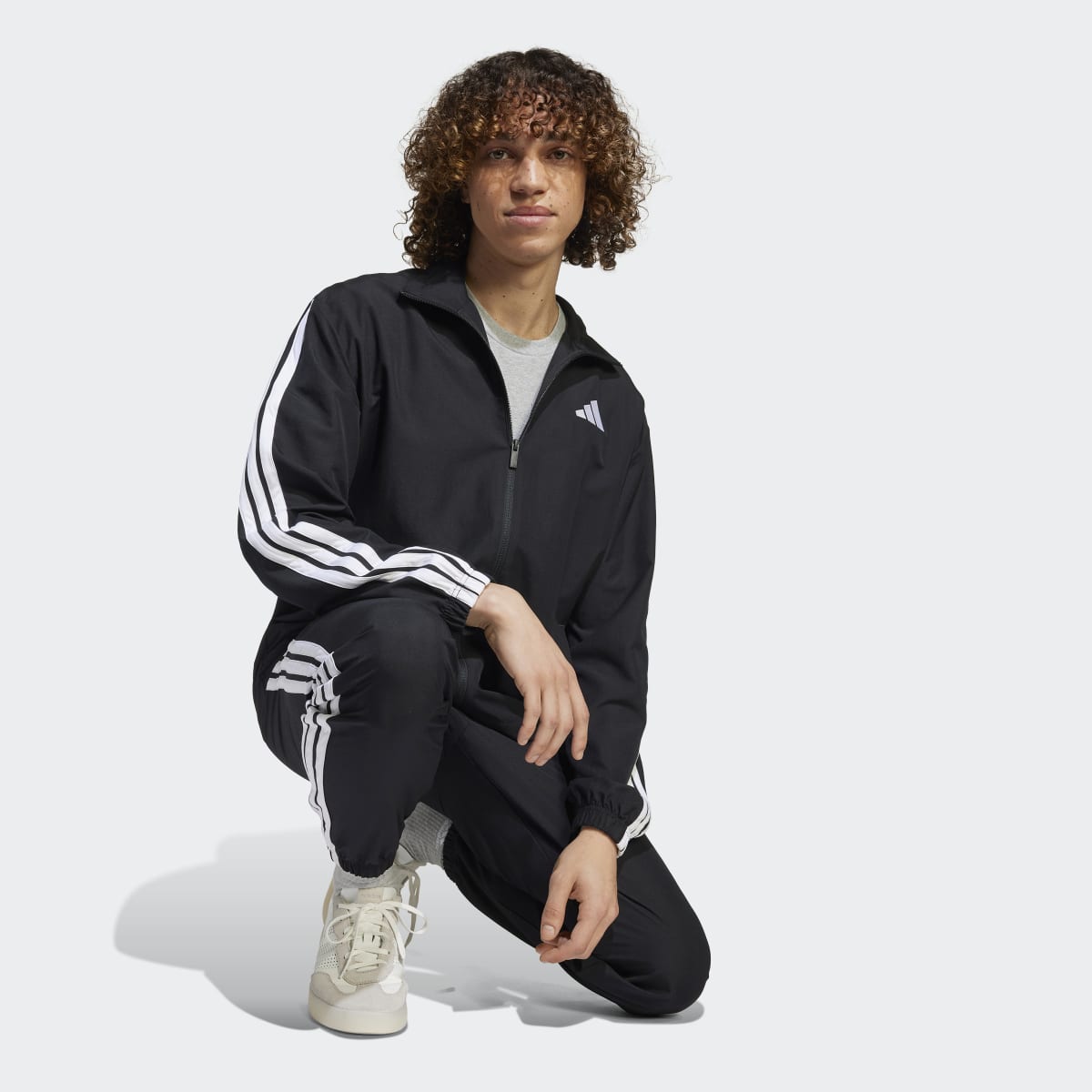 Fato de Treino de Homem Sportswear Basic Woven 3 Faixas Preto-5