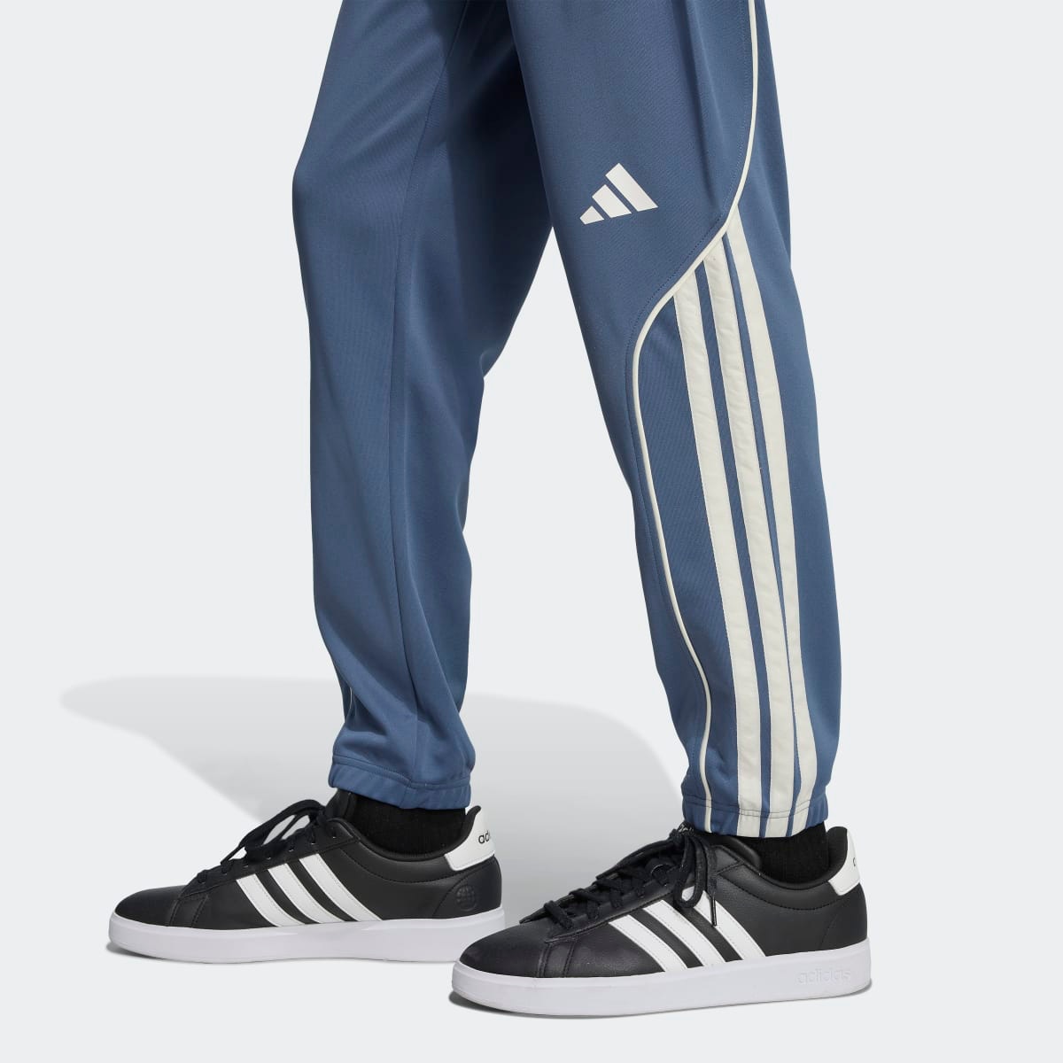 Fato de Treino de Homem 3 Faixas Azul-4