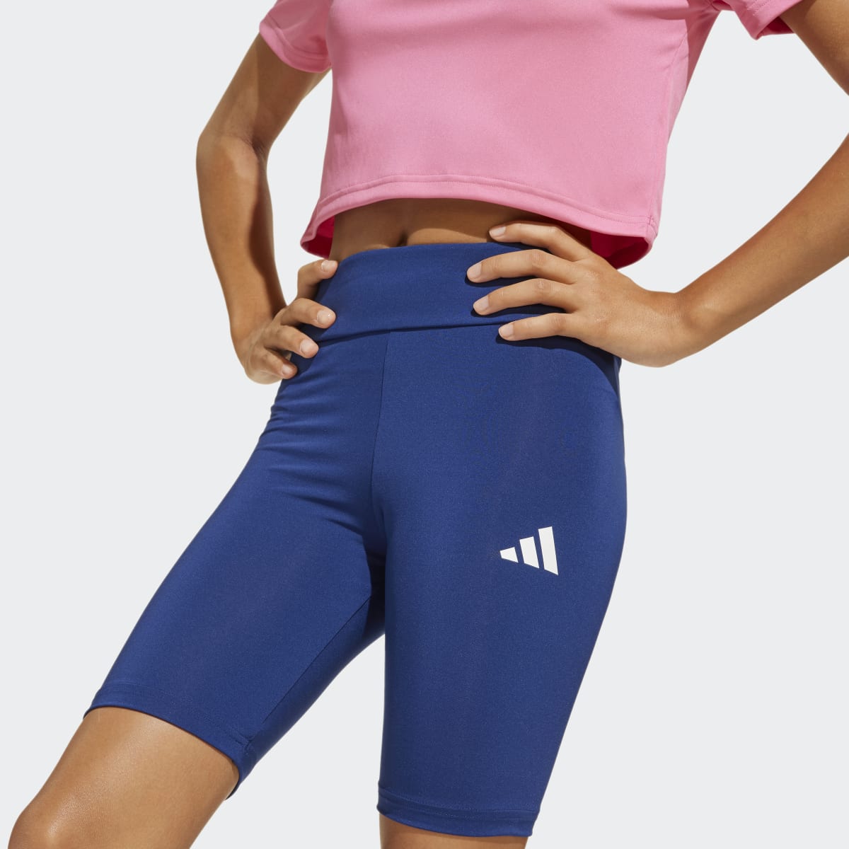 Conjunto de T-shirt e Leggings de Criança Train Essentials 3 Faixas Rosa-3