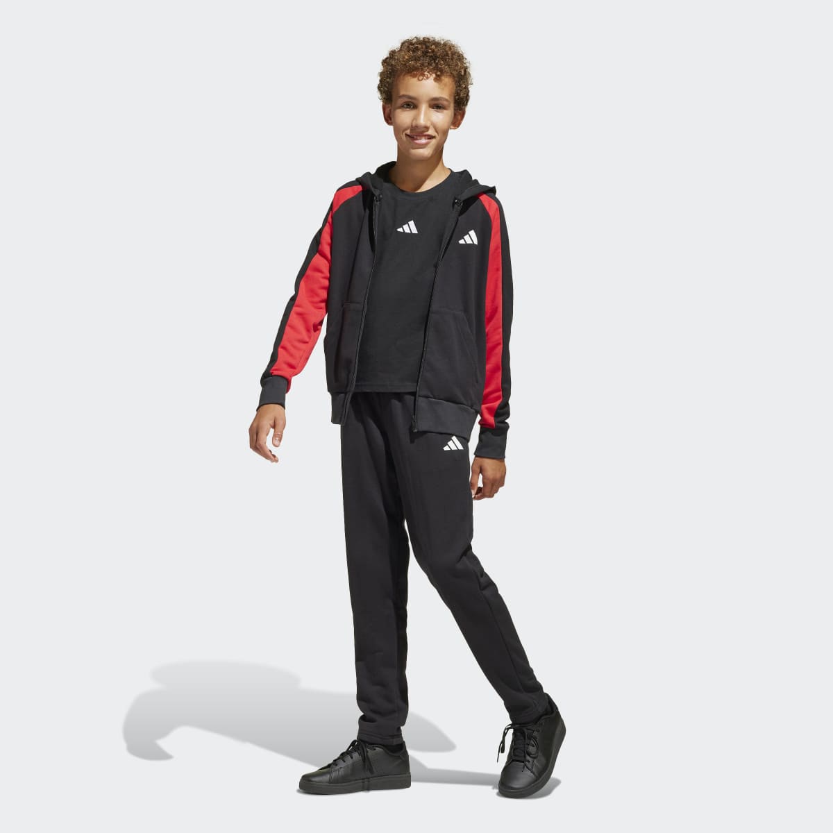 Fato de Treino de Criança Seasonal Essentials Colorblock Preto-3