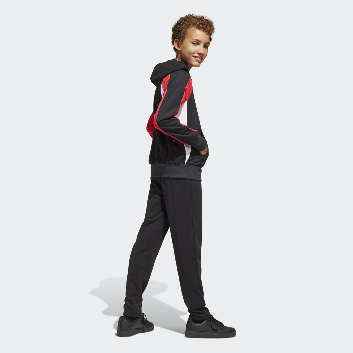Fato de Treino de Criança Seasonal Essentials Colorblock Preto-4