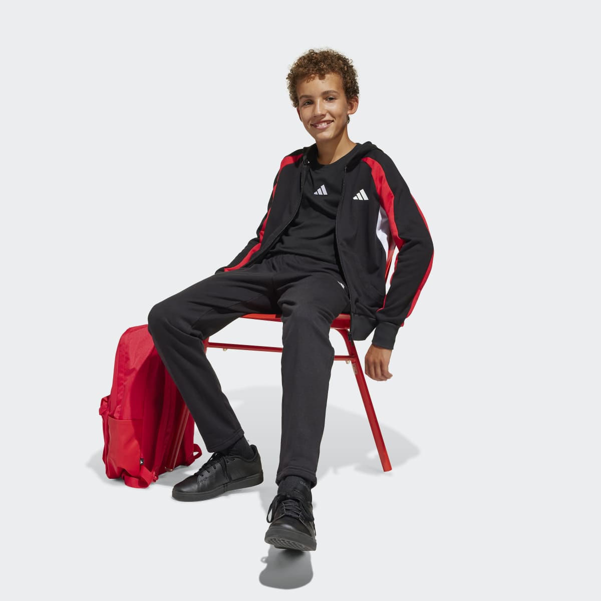 Fato de Treino de Criança Seasonal Essentials Colorblock Preto-5