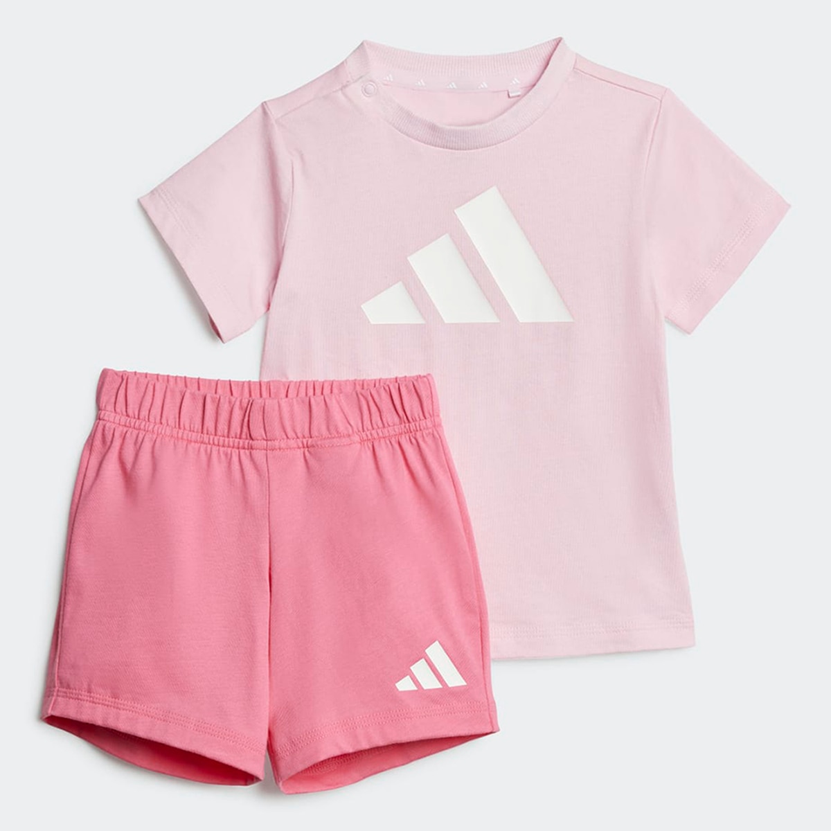 Conjunto de T-shirt e Calções de Bebé Essentials Rosa-1