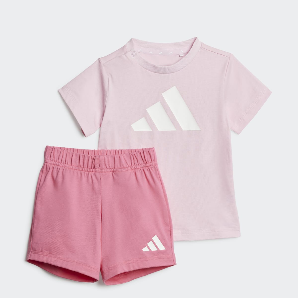 Conjunto de T-shirt e Calções de Bebé Essentials Rosa-3
