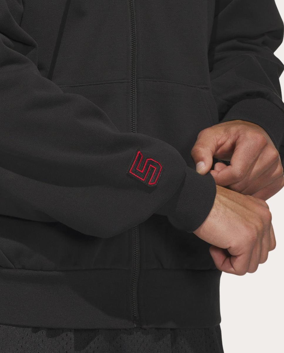 Sweatshirt Curta de Basquetebol de Homem Anted Preto-5