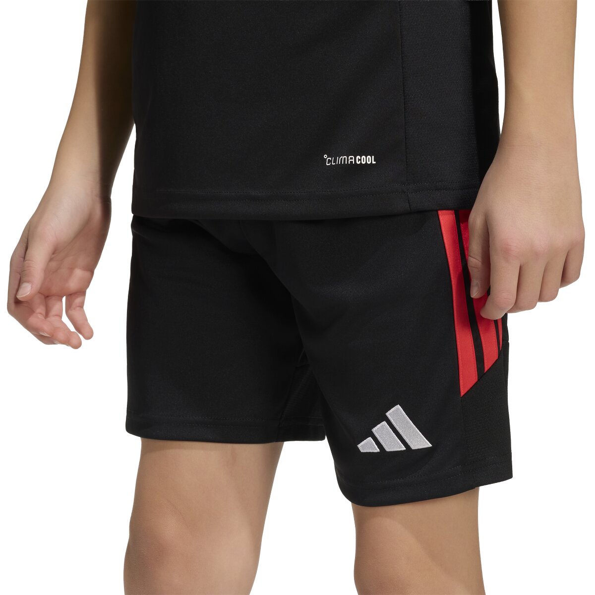 Calções de Criança Tiro 26 League Preto / Vermelho-4