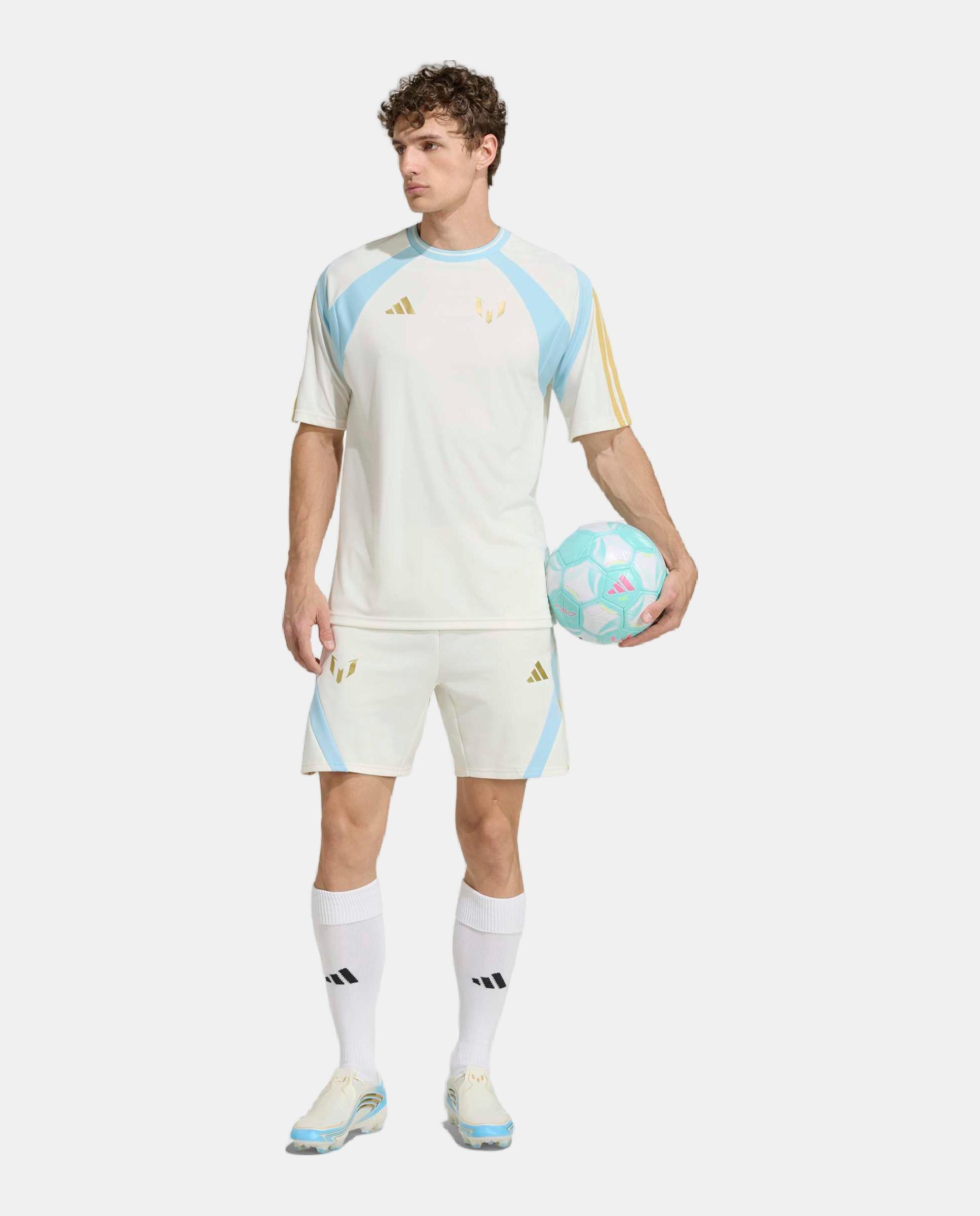 Calções de Homem Messi Branco-5